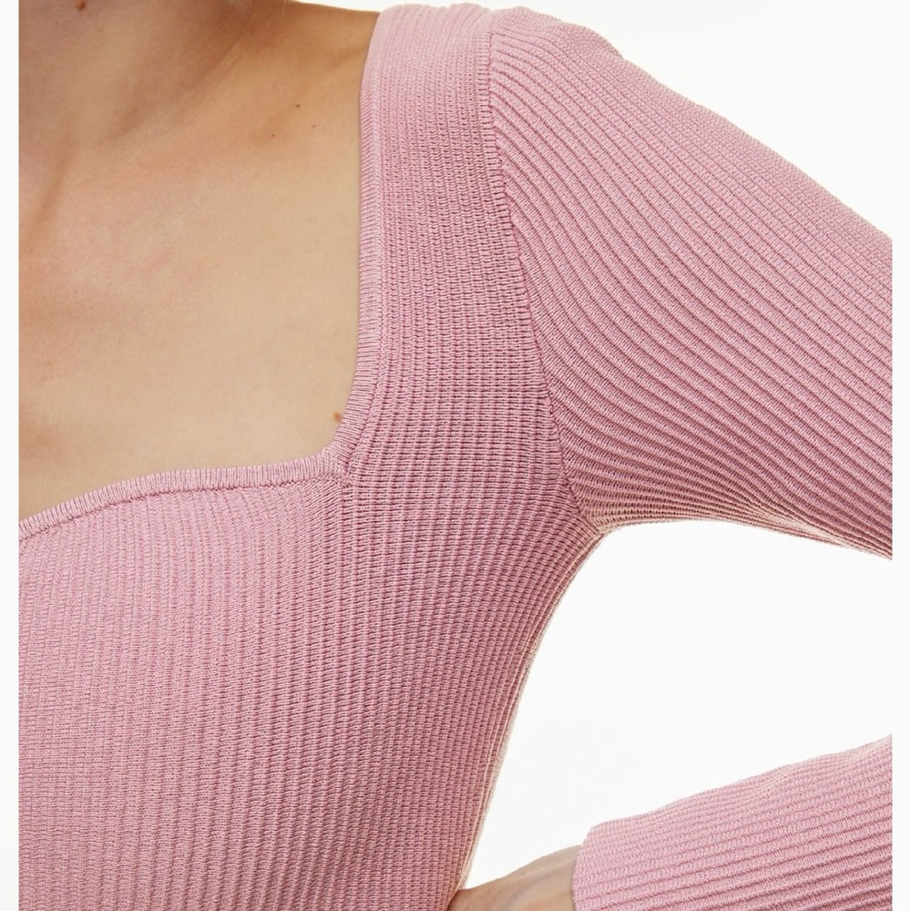 Babaton Aritzia Sculpt Knit Sweetheart Long Sleeve XS - Picture 6 of 13